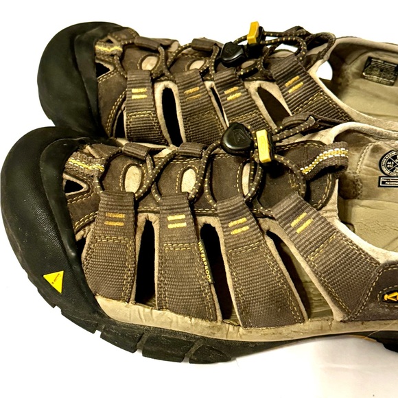KEEN Men’s Newport H2 Brown and Yellow Sandals Size 11 - Picture 5 of 15